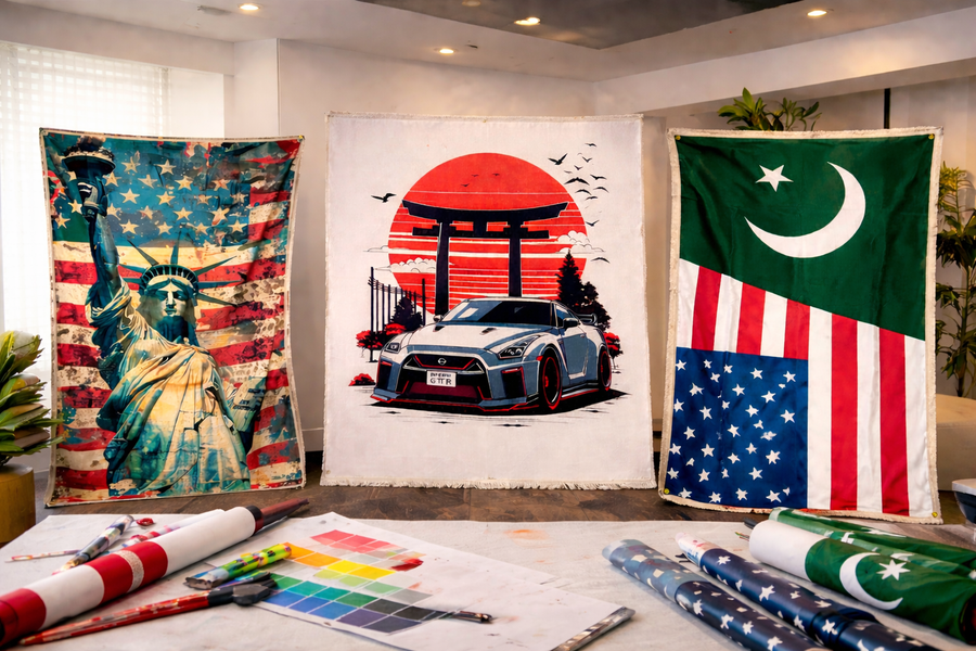Create Custom  Indoor  Flags Today